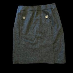 Talbot's Gray Wool Pencil Skirt-4P
